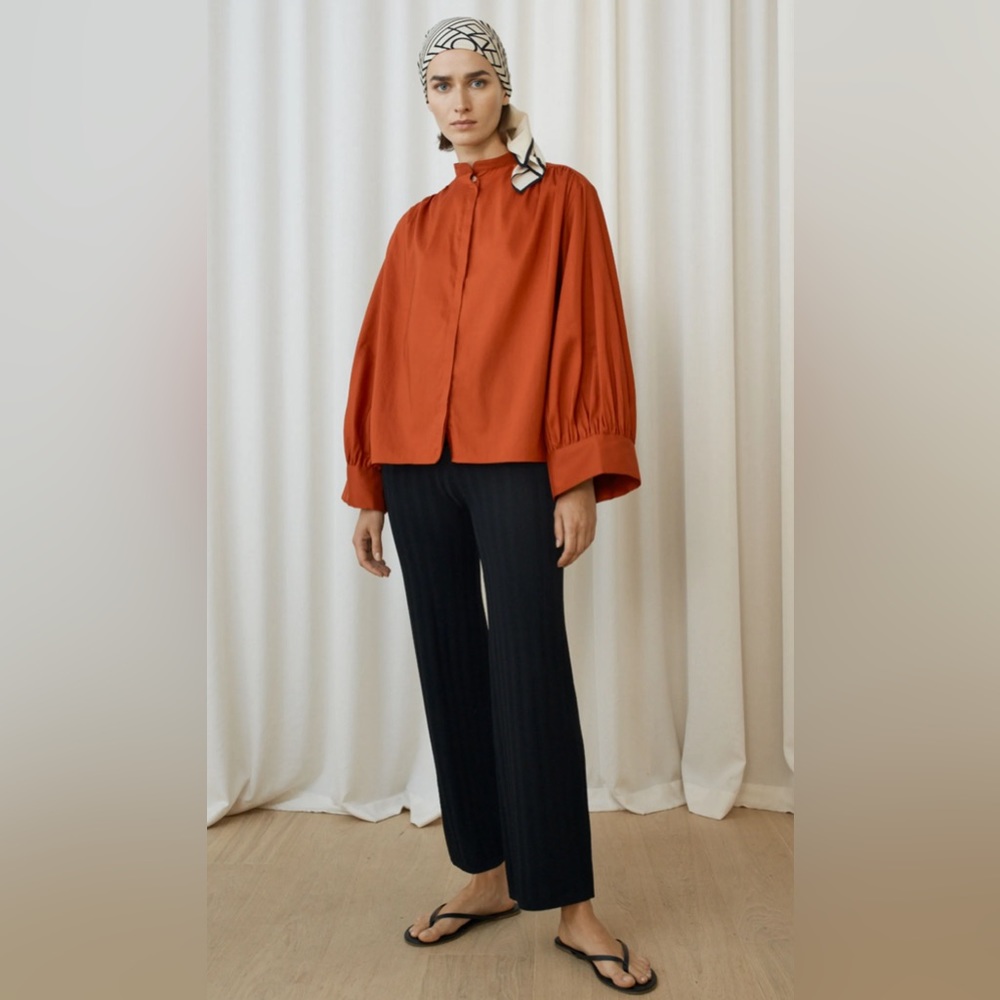 Toteme long sleeve wide cuff blouse